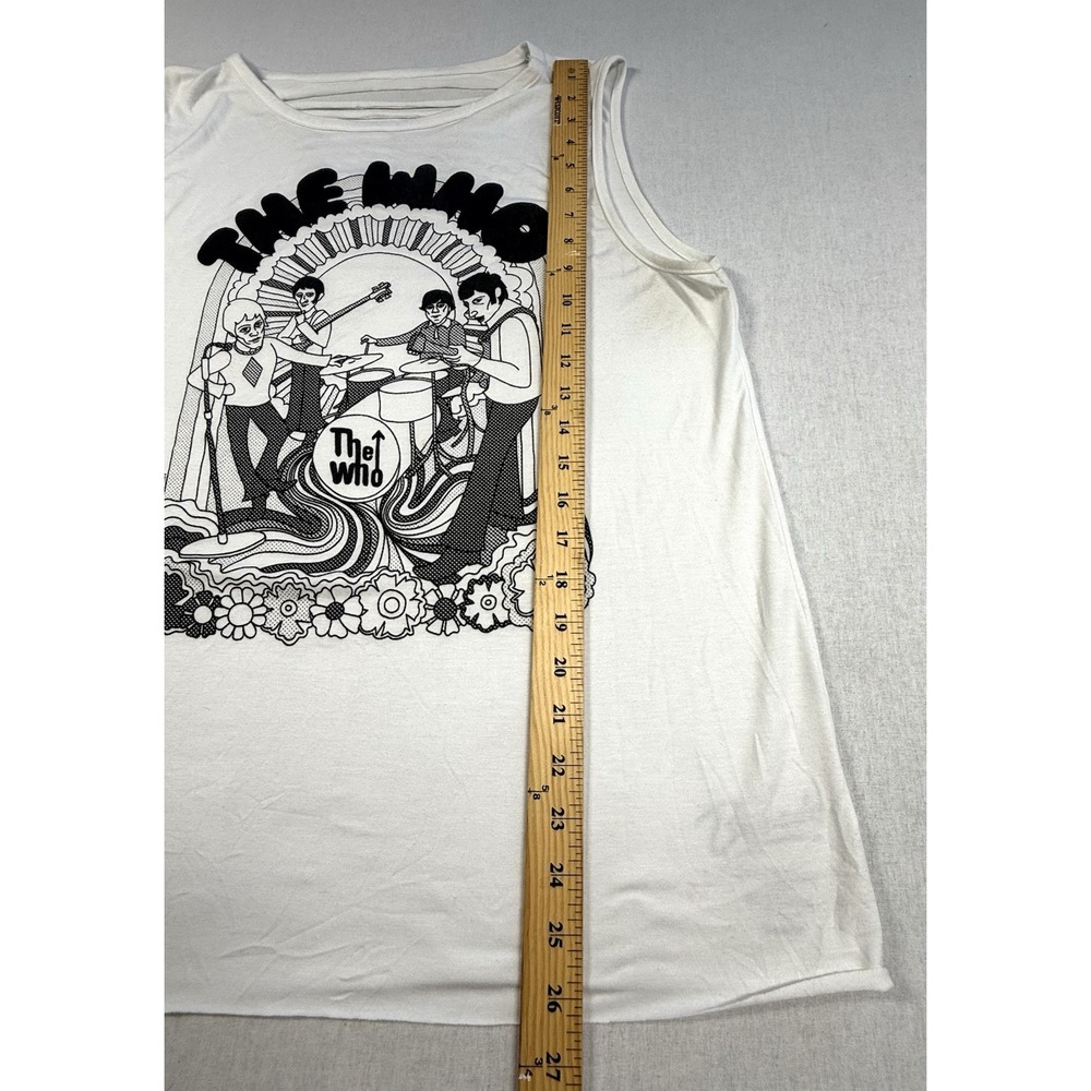 BRAVADO The Who Sleeveless Shirt Slashed Lattice Back Women XL Punk Rock Grunge - Picture 3 of 11